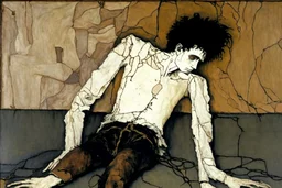 painting of a figure with the life-filled void of an empty existence, egon schiele masterpiece