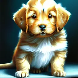 puppy, Oil painting, high quality, masterpiece,