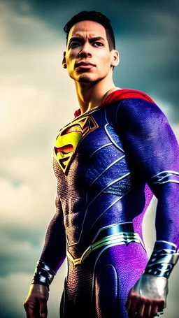 cyborg super man nion purple Suspicion interested in-depth details HD 4K 8K