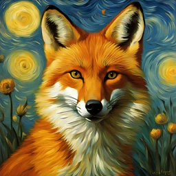 Portrait of a Fox by Van Gogh