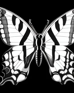 Black and white Butterfly clip art