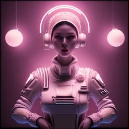 ultra realistic, cute woman is cooking at home, intricate details, ultra highly detailed, shiny, smooth, studio quality, octane render, Surrealism, Triadic colour scheme,glow-stick, ambient lighting,nightclub lighting, polaroid, 100mm, --ar 1:1 --v4