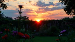 sunrise in the garden of the moment , vanitas style