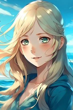 girl, long blonde, pretty, ocean eyes, character