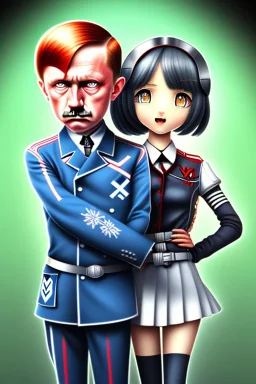 Hitler with an anime girl