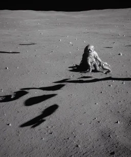 Ghastly Monster on the lunar surface