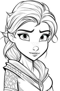 coloring pages of elsa from frozen cartoon