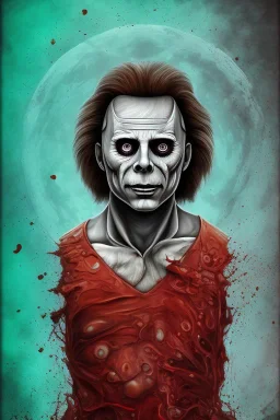 portrait Michael Myers in the blood sea