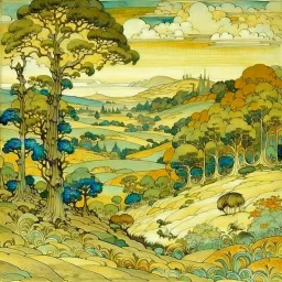 landscape, Walter Crane