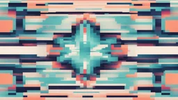 digital glitch pattern snowflake geometric abstraction