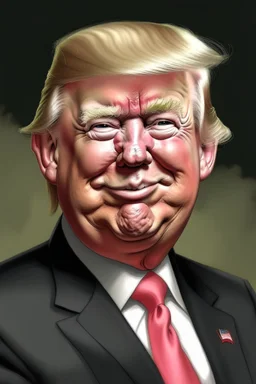 president donald trump as a gross pig