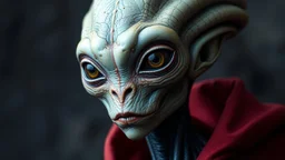 Portrait of a beautiful intelligent alien,