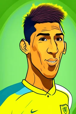 Roberto Firmino Brazilian soccer player 2d cartoon