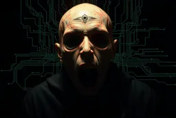 horror, human being possessed by an algorithm