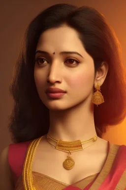 South Indian actress Tamannaah, by Mahmoud Sai, Cartographic, Circuitry, Golden Hour, Closeup-View, 16k, Lumen Global Illumination, Diffraction Grading, hyper details