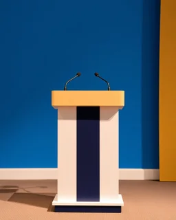a small speaking podium