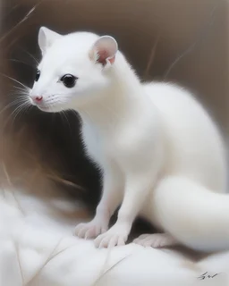 snow weasel painting