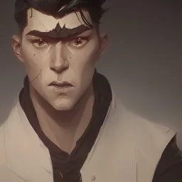 male facial expresion, majestic, flow, illustration, concept art, by Greg Rutkowski, Sung Choi, Mitchell Mohrhauser, Maciej Kuciara, Johnson Ting