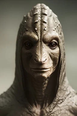Photoreal Gorgeous Stealthy hooded lizardman forgotten realms by lee jeffries, octane render, 8k, high detail