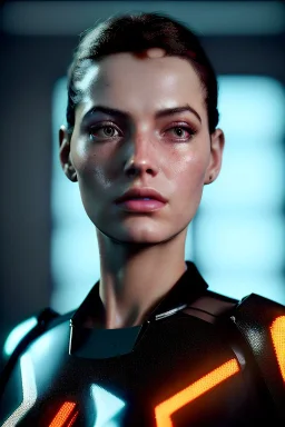 Ultra Realistic retro sci-fi scene, portrait, brunette woman, Ava garner face, perfect iris, glow eyes, makeup. Aliens background, Retro sci-fi style, helmet, tight latex coat, fog, rain, soft color, highly detailed, unreal engine 5, ray tracing, RTX, lumen lighting, ultra detail, volumetric lighting, 3d, finely drawn, high definition, high resolution.