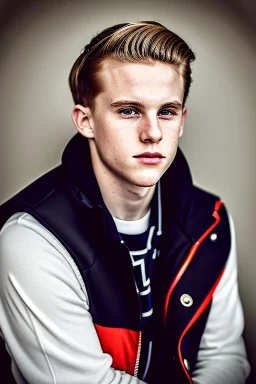 Extremely rich young white boy band portrait