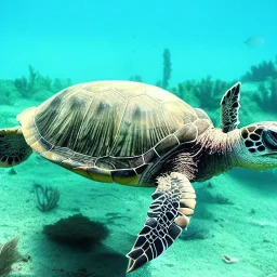 turtle and underwater world