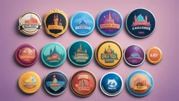 значки тематического парка