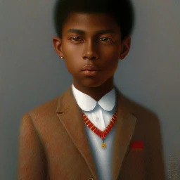 wealthy African American boy by Seurat