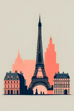 Minimalistic art of Paris