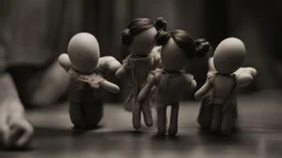 مظلم يد تمسك بخيوط الدمى