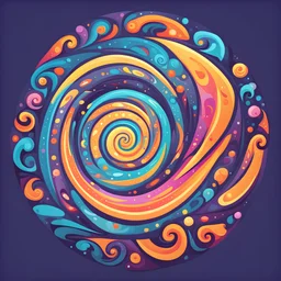 magic swirl, flat, 2d, cartoon, stylized, round