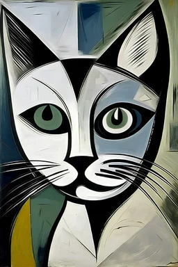 Portrait of cat by pablo picasso