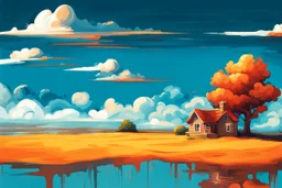 Digital paint isolated house