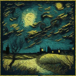 wane of summer van gogh style dark