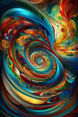 an imaginative, abstract digital art painting exploring swirling organic shapes, intricate patterns, glossy textures, and bright colors in an unusual composition to depict the concept of a "digital consciousness" in an interpretative, non-objective manner