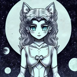 gato negro luna de la serie sailor moon