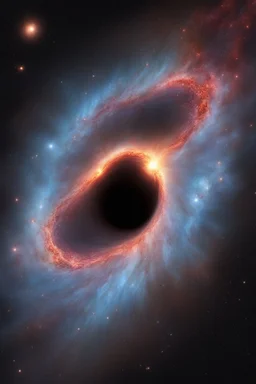 Black hole consuming star in dying galaxy