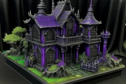 A dark purple paranormal penitentiary painted by Cai Jia