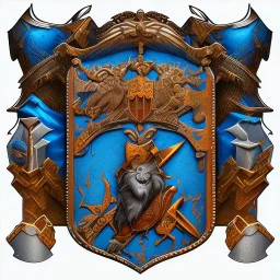 square coat of arms of a troglodyte city in the moutains, very detailed