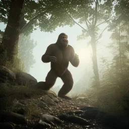 Bigfoot unreal 5, octane render,cinema 4d, dynamic lighting, dramatic lighting, 4k, redshift render, highly detailed, hyper realistic, in space