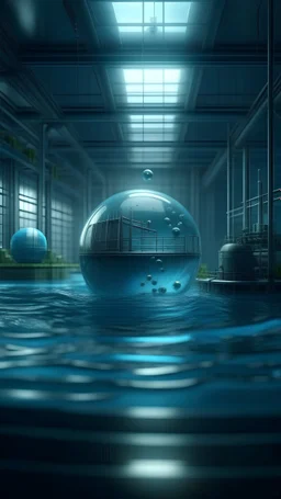 clean earth factory clean sea water Surreal, wonderful craftsmanship, depth of field, sharp focus, unique art, 8k, mysterious