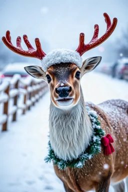 christmas raindeer snowy