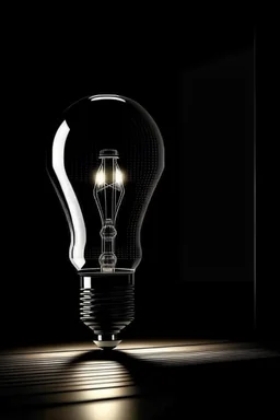 led light bulb photos dark interior realistic
