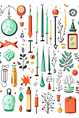 advent illustration of small objects