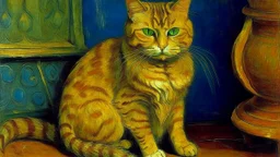 Portrait of a cat by Van Gogh