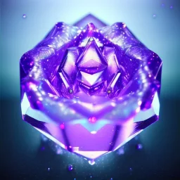 transparent crystal rose highly detailed, glowing,Insanely detailed photograph of an elaborate beautiful fantasy art album cover art 4K 64 megapixels 8K resolution HDR Greek shiny space colours jewelry celestial hair eyes light