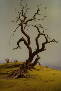 grass with dead tree by Andrea del sarto