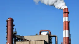 Industrial factory smokestack