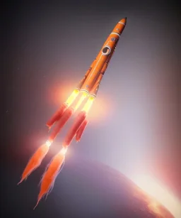 space rocket made of carrots