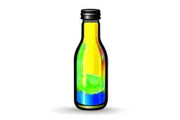 the bottle cover image design.there use to education software logo